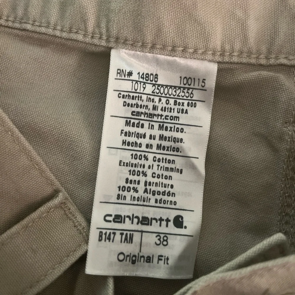 Carhartt Khaki Work shorts men’s 38